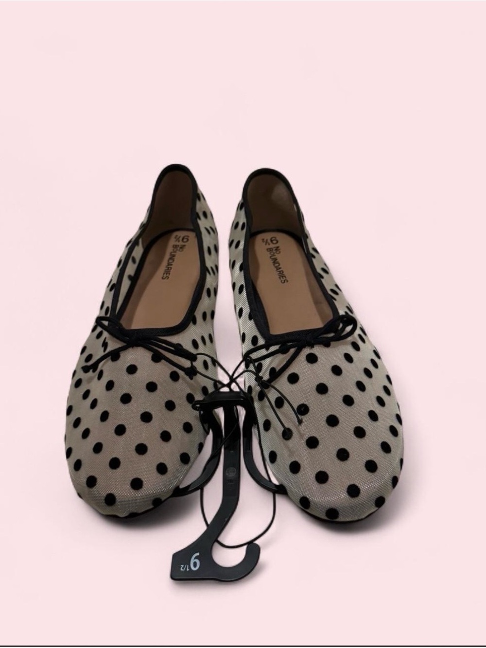 No Boundaries Black Polka Dot Ballet Flats